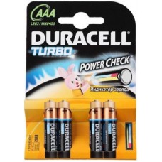 Батарейки Duracell MN2400 Turbo BL4 AAA Батарейки Duracell MN2400 Turbo BL4 AAA