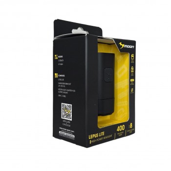 Фонарь велосипедный передний Moon Lepus Mini 400 (2025)