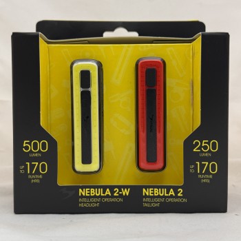 Комплект велосипедных фонарей Moon Nebula 2 W 500 + Nebula 2 R 250 Light Set