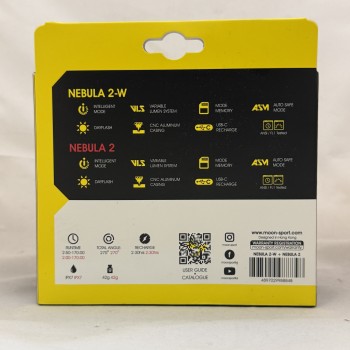 Комплект велосипедных фонарей Moon Nebula 2 W 500 + Nebula 2 R 250 Light Set