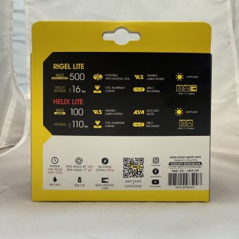 Комплект фонарей Moon Rigel Lite 500 Люмен и Helix Lite USB-C 100 Люмен