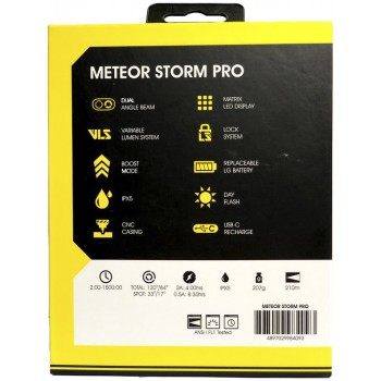 Фонарь велосипедный передний Moon Meteor Storm Pro 2000 люмен