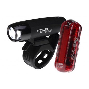 Комплект велосипедных фонарей Moon Nova 80 + Pulsar