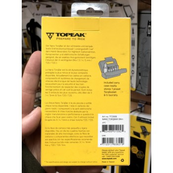 Динамометрический инструмент с набором бит Topeak Nano TorqBar 6 (TT2566)