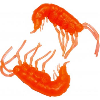 Комплект рыболовных силиконовых приманок креветка RuBaits Shrimp 1.5" (15 шт.)