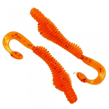 Комплект рыболовных силиконовых приманок твистер червяк RuBaits Belly Twister 3" (6 шт.)