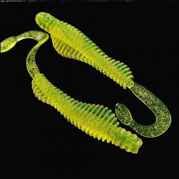 Комплект рыболовных силиконовых приманок твистер червяк RuBaits Belly Twister 5" (3 шт.)