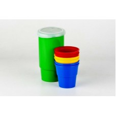 Набор Solaris 6 стаканов 0,1л в стакане 0,4л с крышкой (1607)