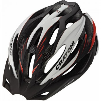 Велошлем Cratoni C-Limit Black White Red Glossy