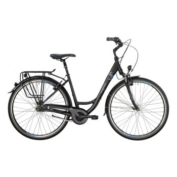 Велосипед городской Bergamont Belami N7 28 C2 (2014) BLACK / CYAN / GREY (MATT)
