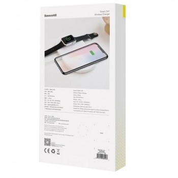 Беспроводное зарядное устройство Baseus Wireless Charger Smart 2 in 1 BSWC-P19